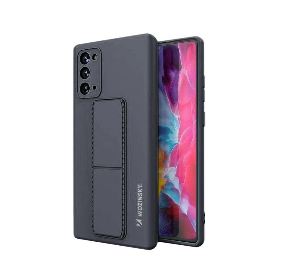Handys - Cover & Cases - Wozinsky Kickstand Case Silicone Case with Stand Samsung Galaxy Note 20 Case Navy Blue - 9111201941113