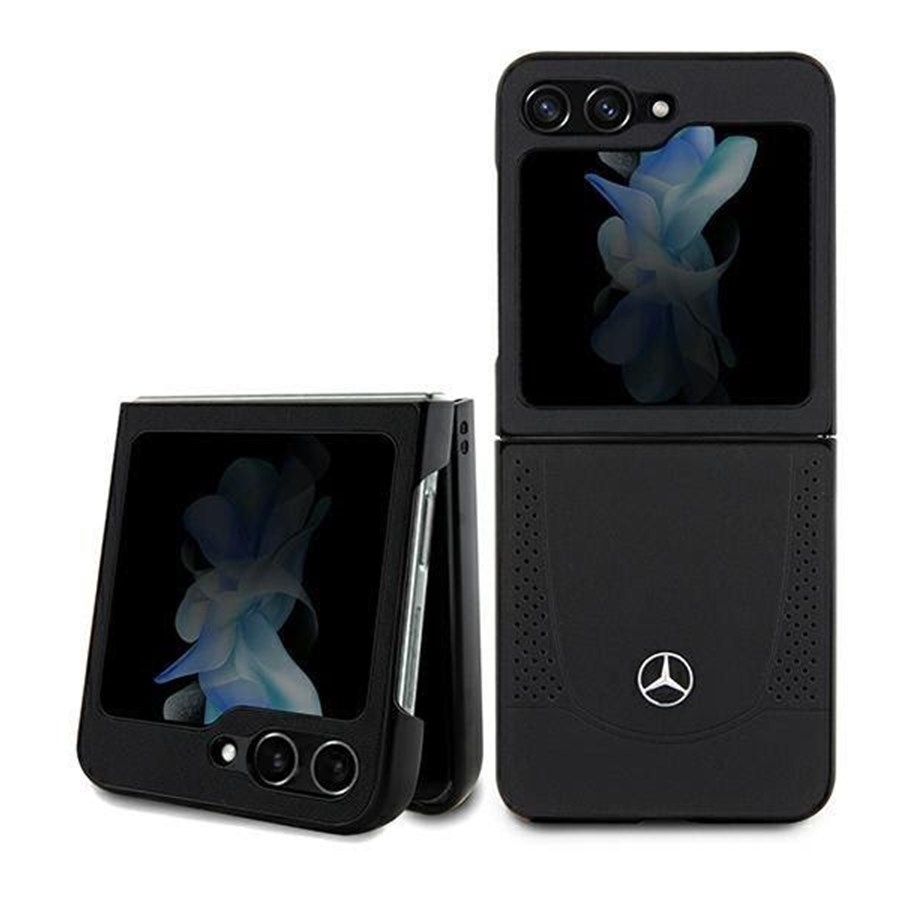 Handys - Cover & Cases - Mercedes Leather Urban Case for Samsung Galaxy Z Flip 5 - Black - 3666339172039