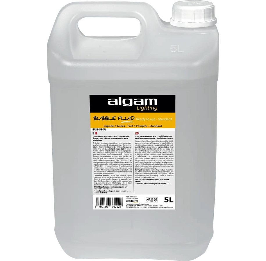 Musikinstrumente & DJ-Ausstattung - Algam Lighting 5 Liter Standard-Blasenflüssigkeit - LSF BUB-ST-5L