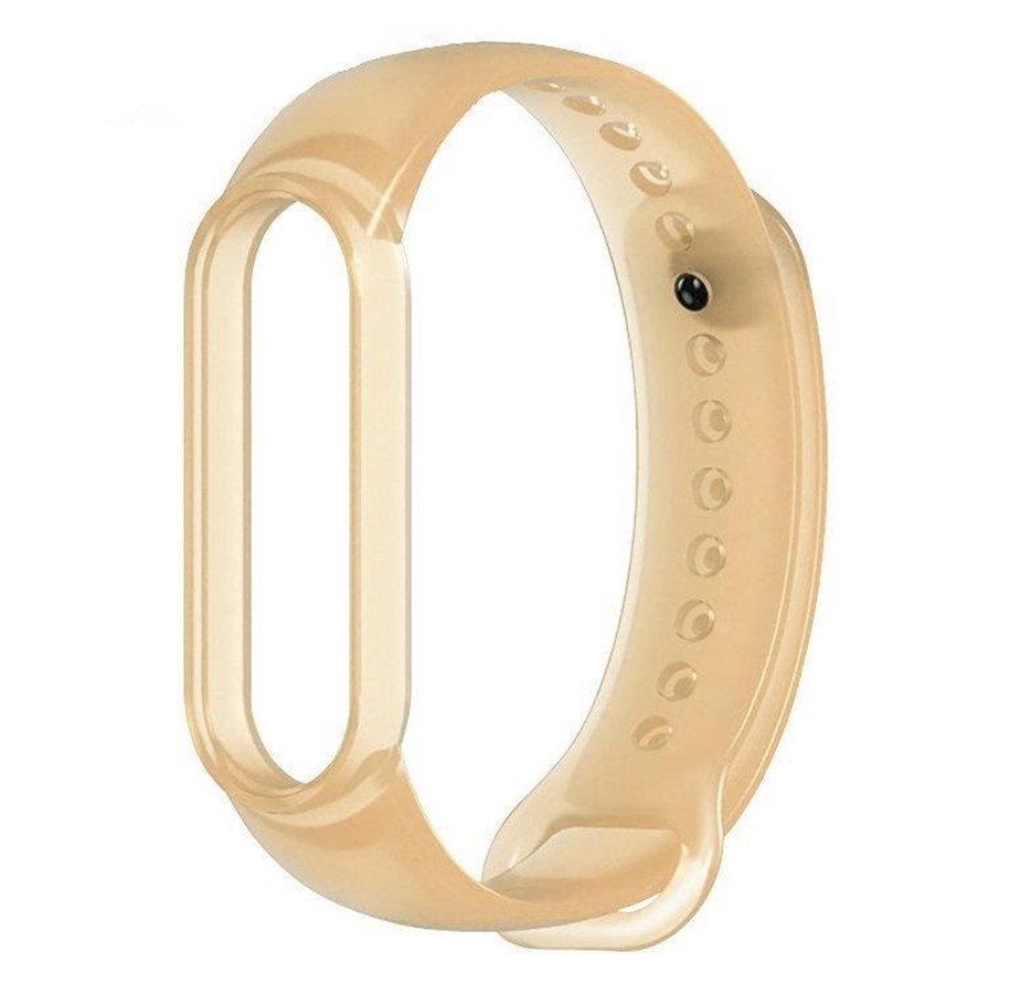 Smartwatch - Accessories - Hurtel Silicone Strap for Xiaomi Mi Band 5 / 6 Wristband Strap - Gold - 5907769324574