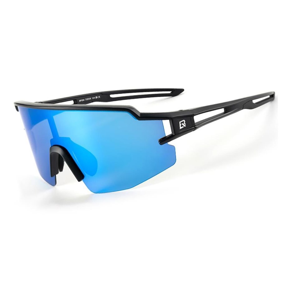 Fahrrad-Zubehör - Rockbros Polarized Cycling Glasses with UV Protection and Corrective Insert Blue Lenses - Black - 8386824303803