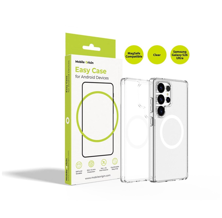 Handys - Cover & Cases - Mobile Origin Easy Case MagSafe Clear - Samsung Galaxy S26 Ultra - MO-HYCL-GS26U