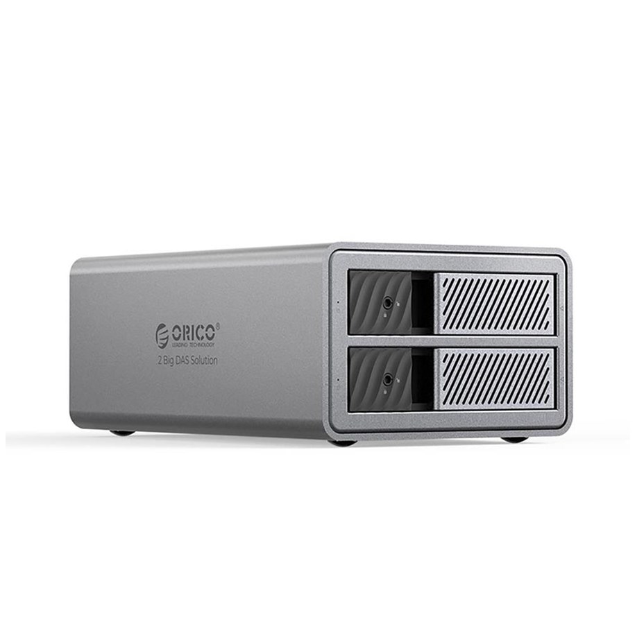 Festplatten Zubehör - ORICO 9828RU3 2 Big DAS Solution ProRAID Disk Array for 2 2.5"/3.5" SATA HDD/SSD Drives with RAID Controller - Gray - 9828RU3-EU-GY-BP
