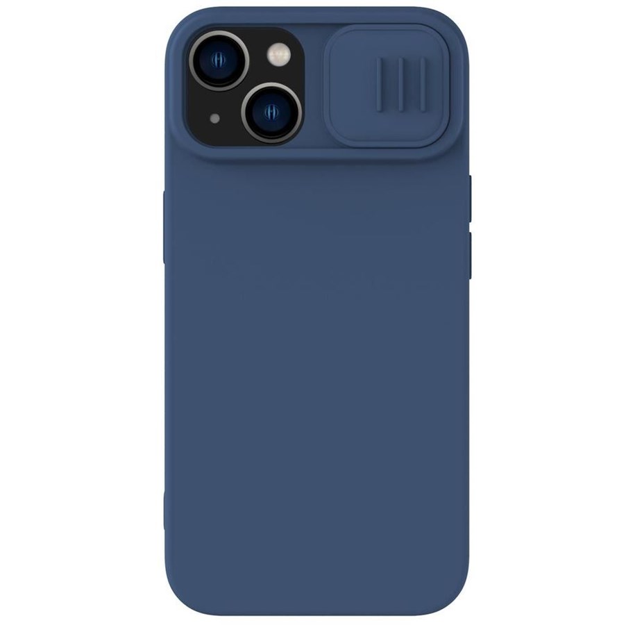 Handys - Cover & Cases - Nillkin  CamShield Silky Silicone Case iPhone 14 Plus Case Cover with Camera Cover Blue - 6902048249301