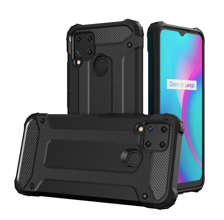 Handys - Cover & Cases - Hurtel Hybrid Armor Case for Realme 10 5G / Realme 9i 5G Armored Hybrid Case Black - 5907769353079