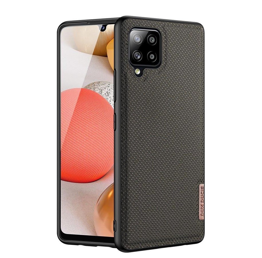 Handys - Cover & Cases - Dux Ducis Fino Case Cover Covered With Nylon Material Samsung Galaxy A42 5G Green - 6934913055922