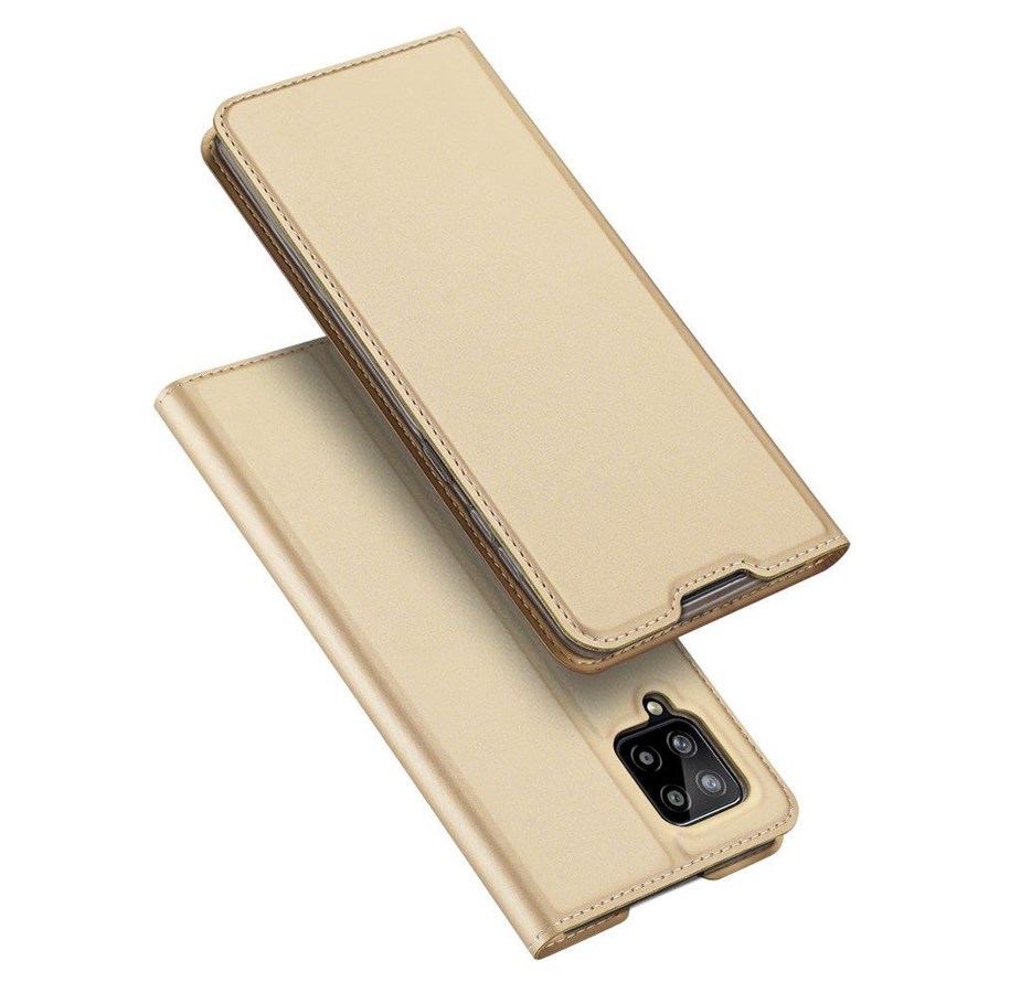 Handys - Cover & Cases - Dux Ducis Skin Pro Holster Case Flip Cover Samsung Galaxy A42 5G Gold - 6934913057100