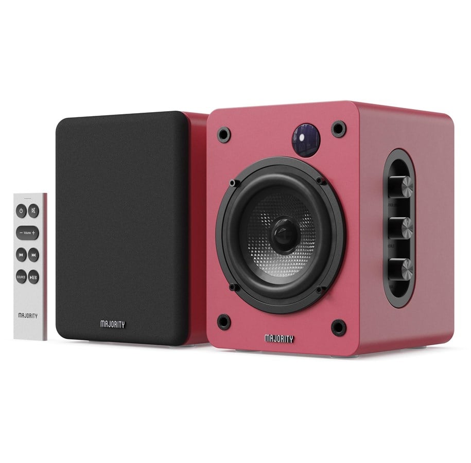 HiFi-Lautsprecher - Majority D50X Bluetooth Bookshelf Speakers - Maroon - 1000003128