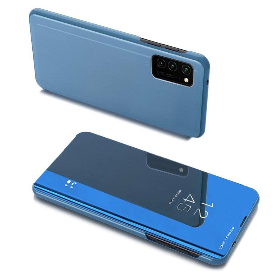Handys - Cover & Cases - Hurtel Clear View Case Flip Cover for Samsung Galaxy A03s (166.5) Blue - 5907769338045