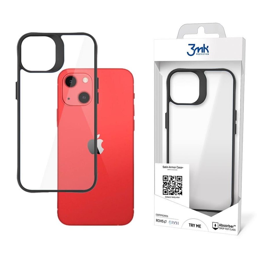 Handys - Cover & Cases - 3mk iPhone 13 mini  Satin Armor Case+ series - black - 5903108441896