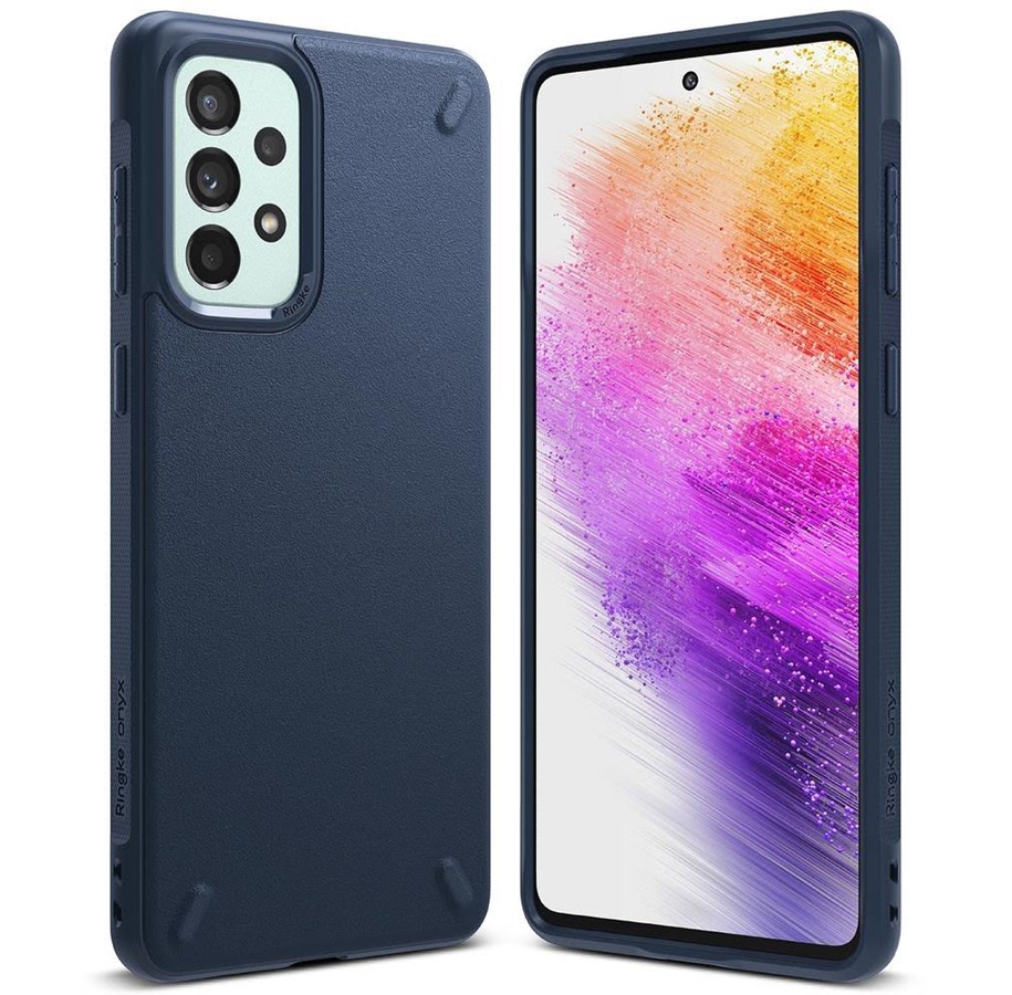 Handys - Cover & Cases - Ringke Onyx Durable Case Cover Samsung Galaxy A73 Navy Blue - 8809848207273