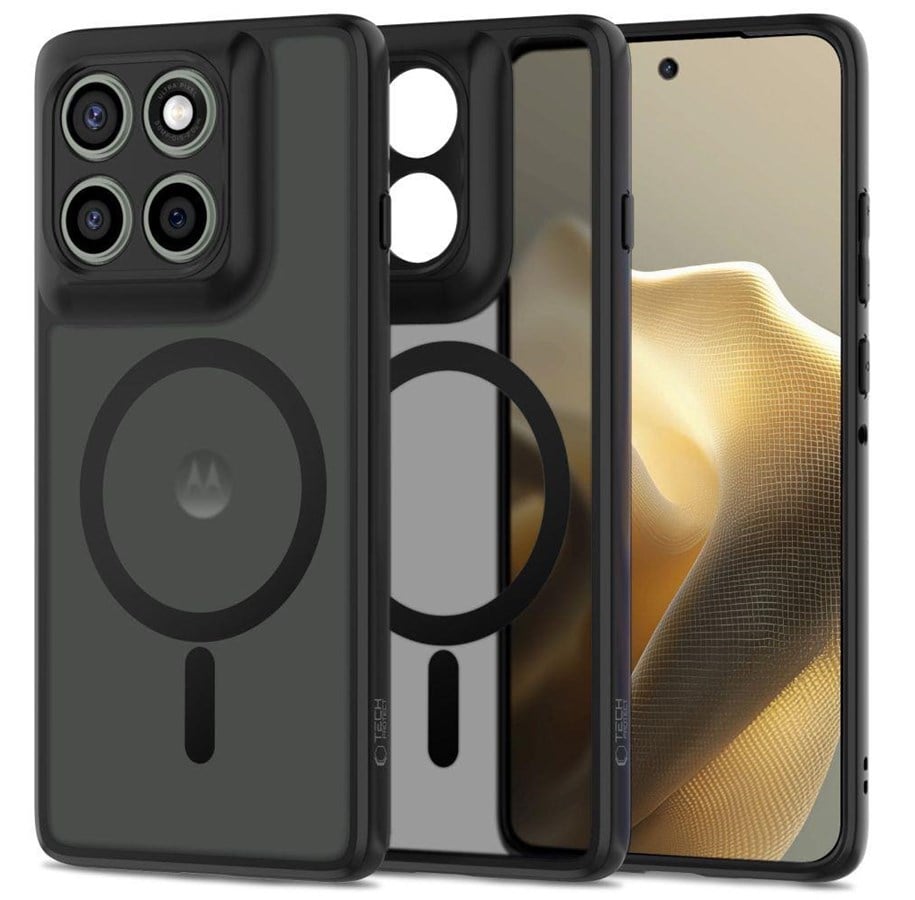 Handys - Cover & Cases - Tech-Protect  MagMat MagSafe Case for Motorola Edge 60 Pro - matt black - 5906302318322