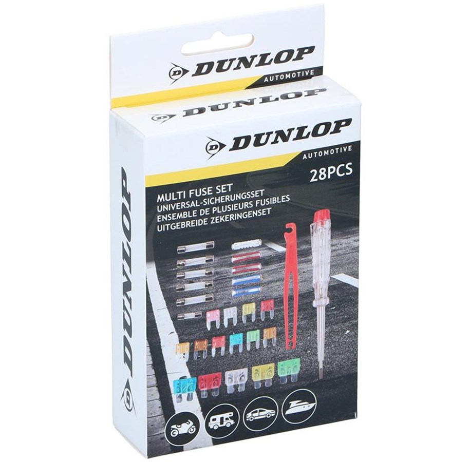 Auto-Zubehör - Dunlop - Fuse kit + voltage tester 28 items - 871125249636