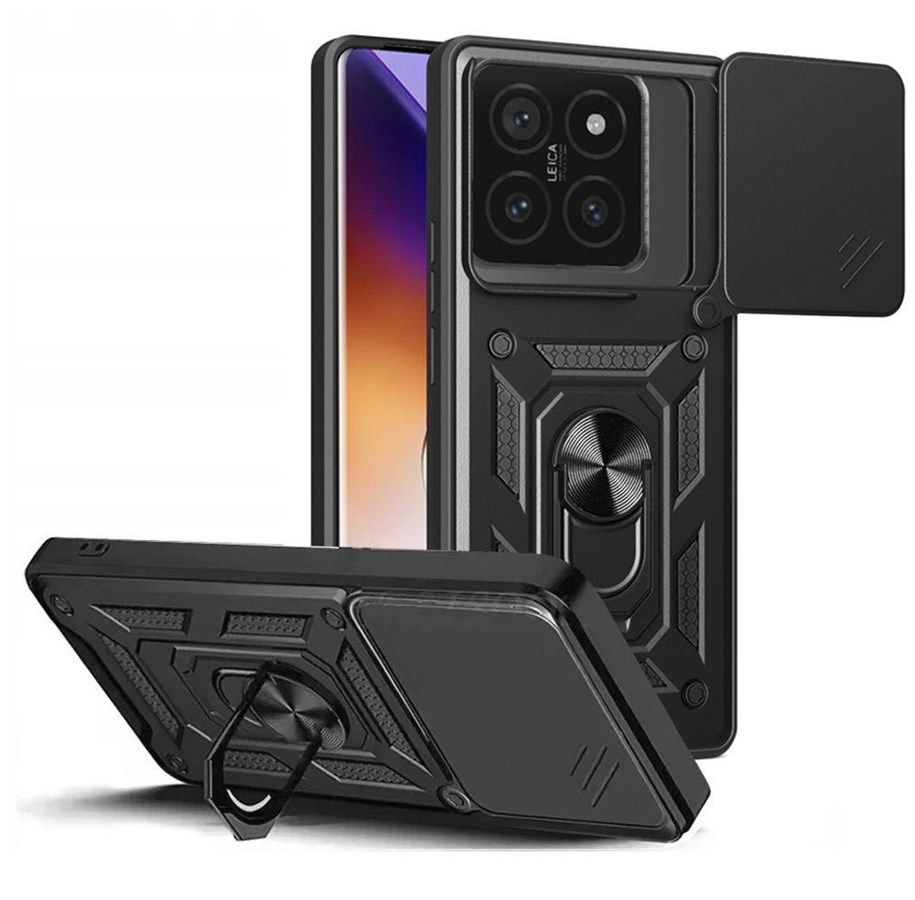 Handys - Cover & Cases - Tech-Protect CamShield Pro Case for Xiaomi 14T Pro - Black - 5906302371273