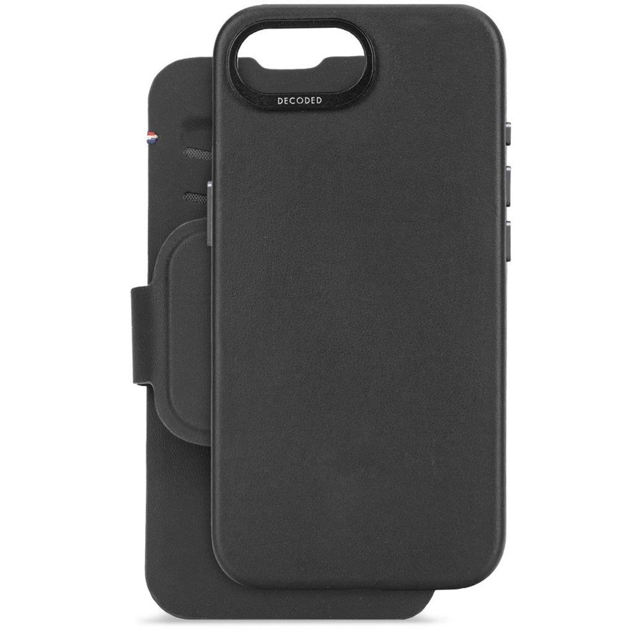 Handys - Cover & Cases - Decoded Detachable Wallet silicone - iPhone 16e - Black - D25IPOSEDW6TSBK