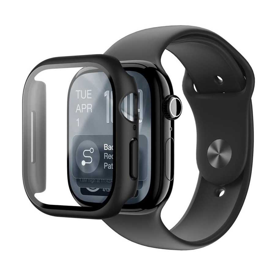 Smartwatch - Accessories - AmazingThing Radix Glass Screen Protector with Case for Apple Watch Series 11 42mm - Black - AIW42RBK