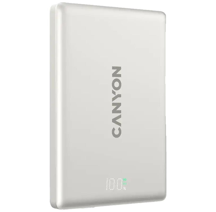 Powerbank (Akku) - Canyon OnPower 500 MagSafe Powerbank 5000mAh, Beig - 5000 mAh - CNS-CPB500G