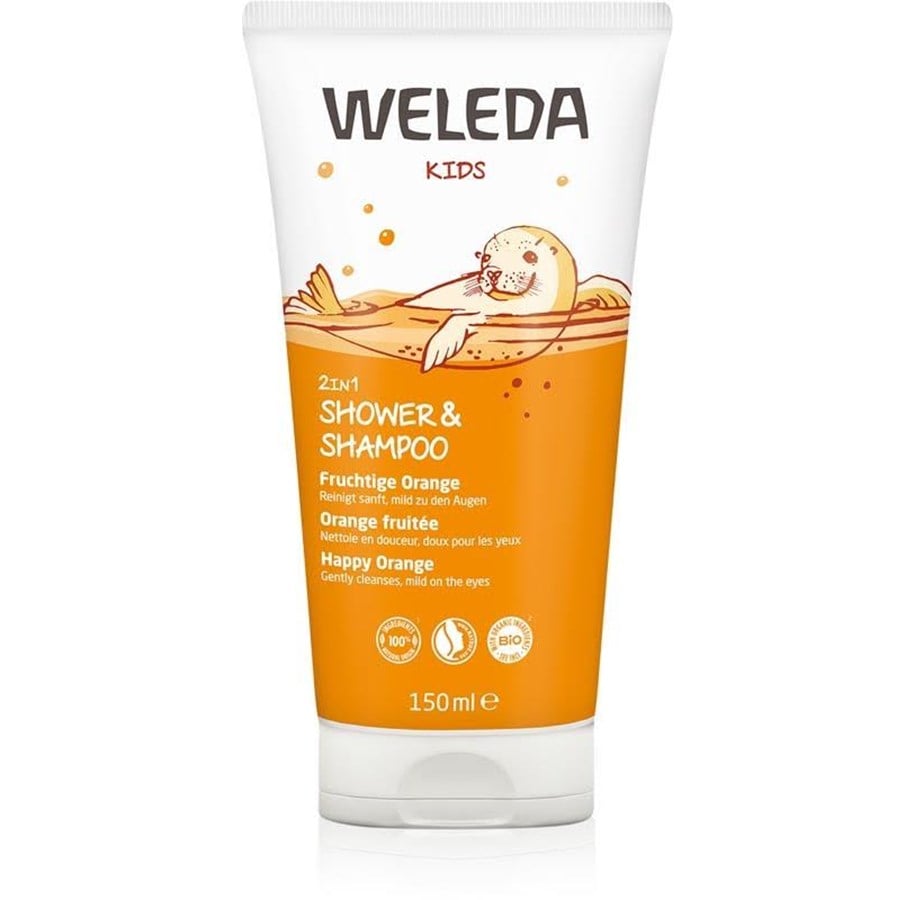 Haircare - Weleda - Kids 2in1 Shower & Shampoo Fruity Orange - C-WE-046-B6